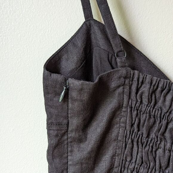 Madewell NWT Linen Wide-Leg Sleeveless Summer Jumpsuit sz 0 - Picture 14 of 16